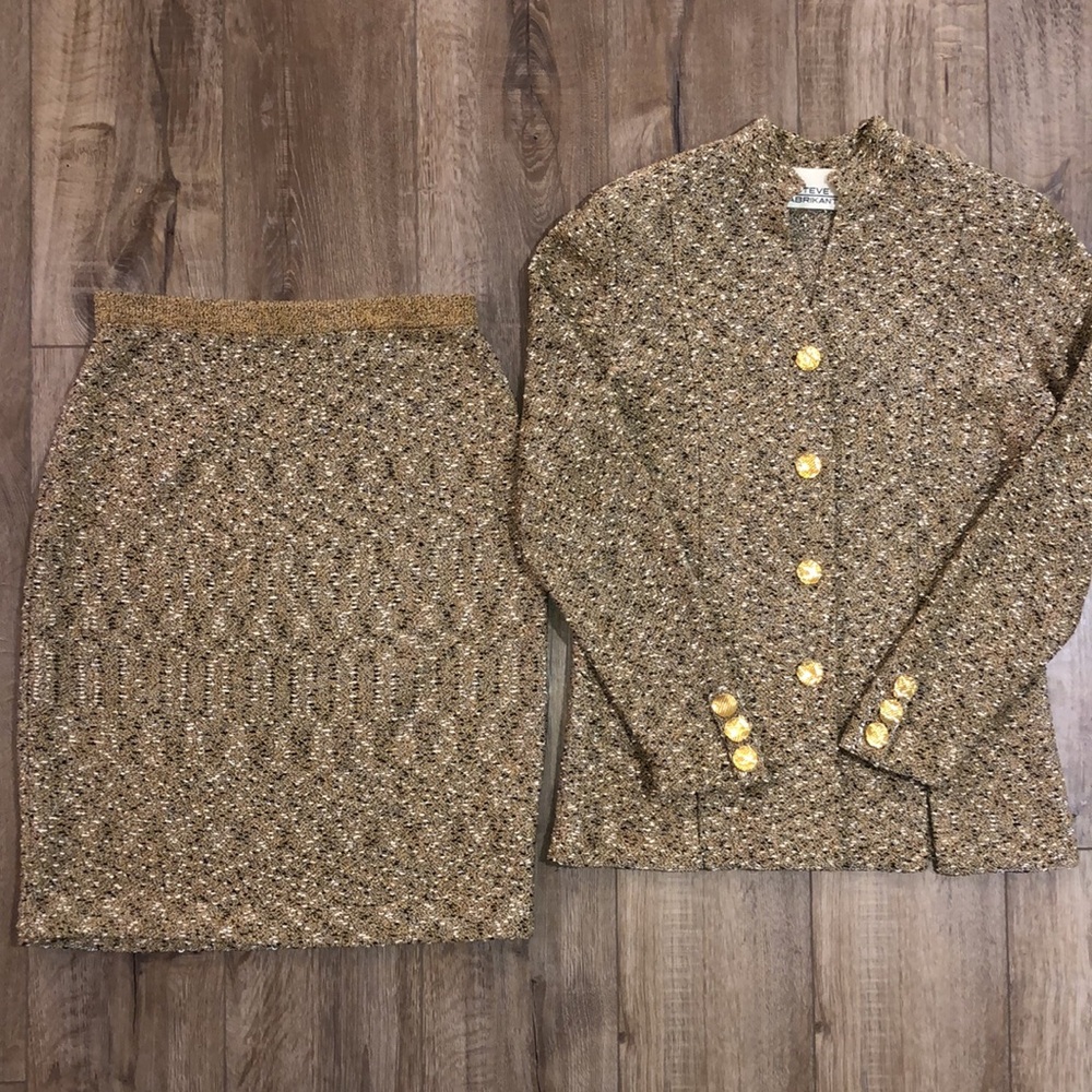 Vintage STEVE FABRIKANT Blazer & Skirt Set